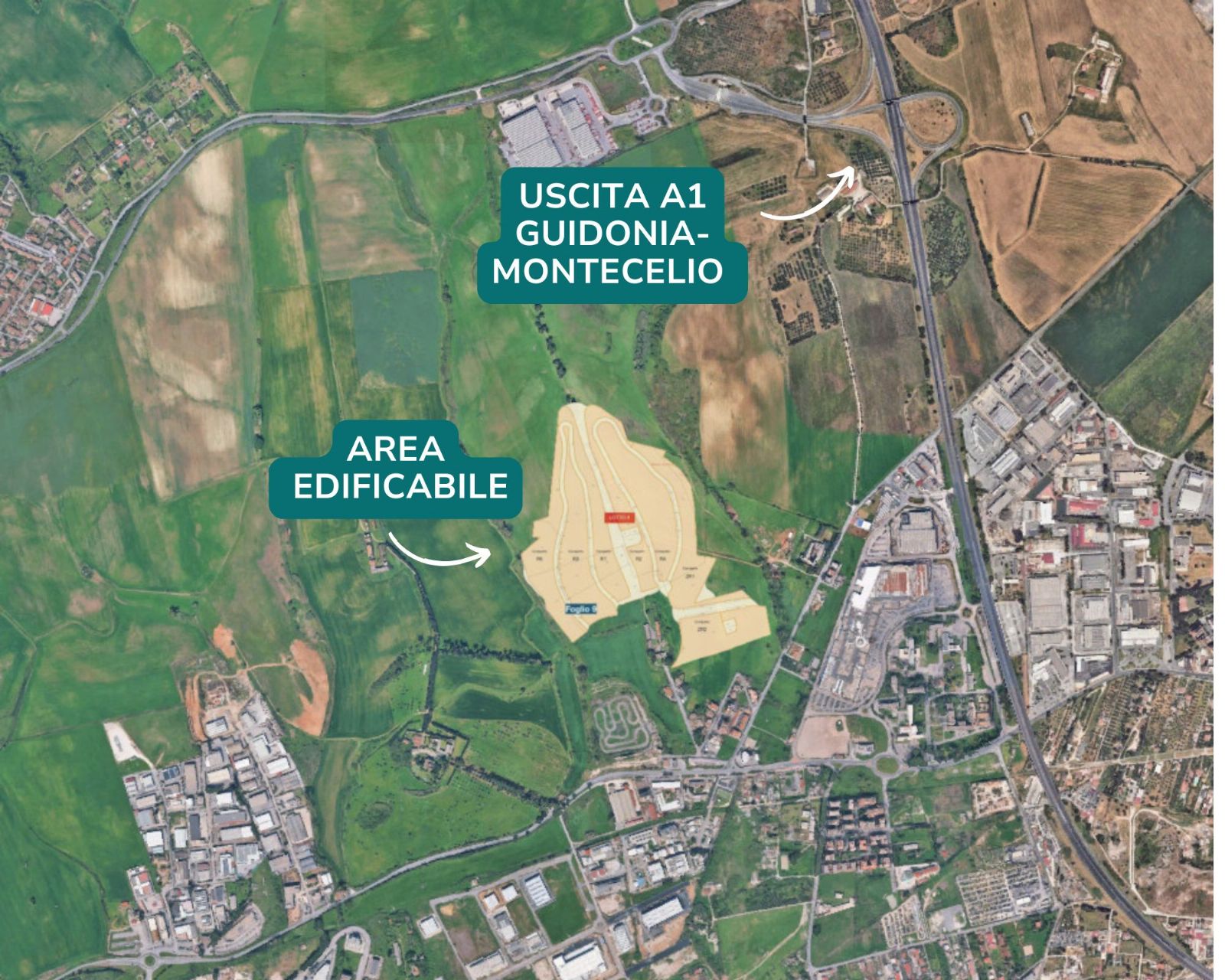 Stavebn&iacute; pozemek v Guidonia Montecelio (Ř&iacute;m) - LOT GM T004